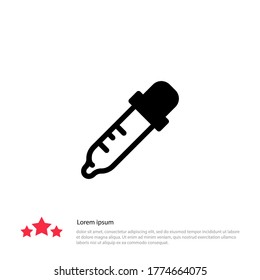 Pipette-Symbol. Vektorgrafik EPS10.