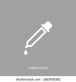 icono de pipeta. Ilustración del vector EPS 10.