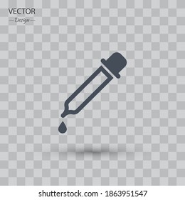 pipette icon. Vector illustration EPS 10.