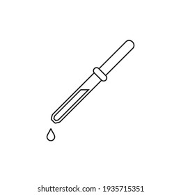 Pipette icon. Vector. Line style.	