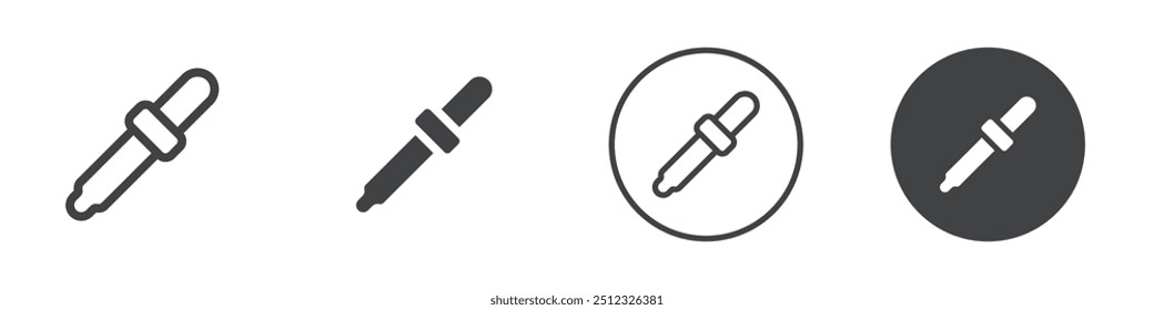 pipette icon Vector logo outline