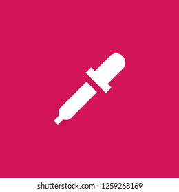 pipette icon vector. pipette sign on pink background. pipette icon for web and app