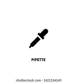 pipette icon vector. pipette sign on white background. pipette icon for web and app