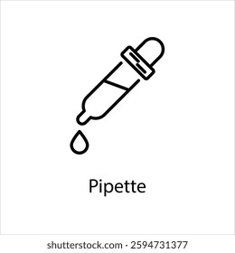 Pipette icon in vector stock illustration