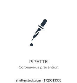 Pipette icon vector. Trendy flat pipette icon from Coronavirus Prevention collection isolated on white background. Vector illustration can be used for web and mobile graphic design, logo, eps10