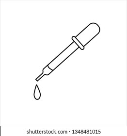 pipette icon,vector best flat line icon.