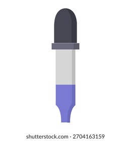 Pipeta ilustrada en Vector sobre fondo blanco