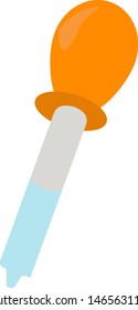 Pipette, Illustration, Vektorgrafik auf weißem Hintergrund.