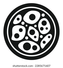 Pipette lab icon simple vector. Cell dish. Micro virus