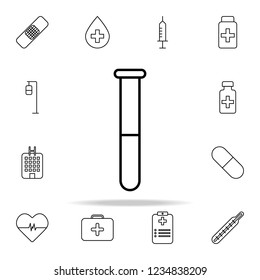 pipette line icon. Hospital icons universal set for web and mobile