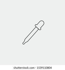 pipette line icon isolated vector trend