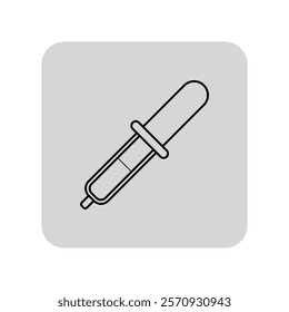 Pipette line icon. Medical nose pipette outline sign. Medicine and healthcare concept. Vector illustration, symbol element for web design and apps