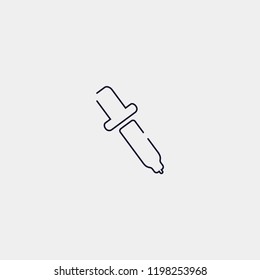 pipette line icon, vector illustration. flat icon