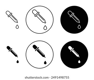 Pipette liner vector icon set