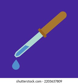 Pipeta con líquido, ilustración, vector, cartografía