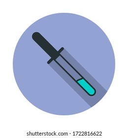 icono de la sombra larga pipeta. Simple vector de color de iconos web para ui y ux, sitio web o aplicación móvil