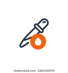 Medición de la pipeta para el icono vector STEM