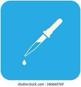 Pipette, modern flat icon
