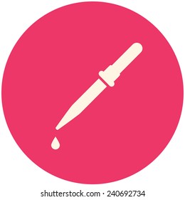 Pipette, modern flat icon