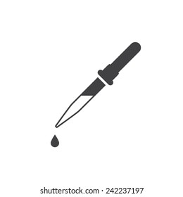 Pipette, modern flat icon