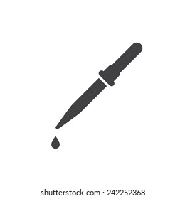 Pipette, modern flat icon