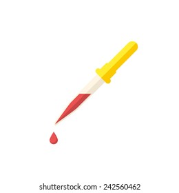 Pipette, modern flat icon