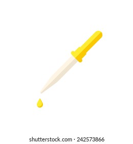 Pipette, modern flat icon