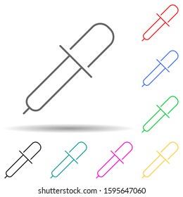 pipette multi color style icon. Simple thin line, outline vector of Scientifics study icons for ui and ux, website or mobile application