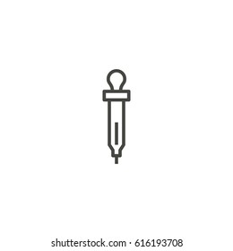 pipette outline icon vector
