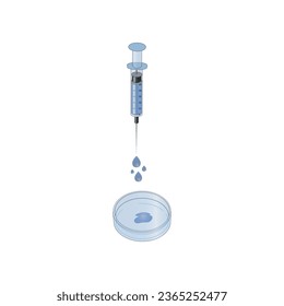 Icono colorido de la placa de pipeta y petri, diseño simple de ilustración vectorial. Símbolo de cartón médico para usar en sitios web, conferencias, presentaciones, etc