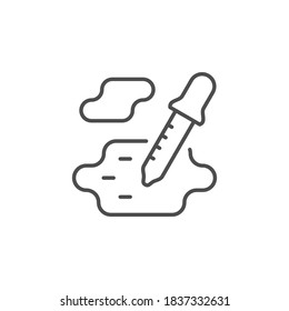 Pipette and sample line outline icon