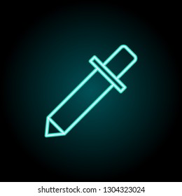 Pipette sign icon. Elements of Image in neon style icons. Simple icon for websites, web design, mobile app, info graphics