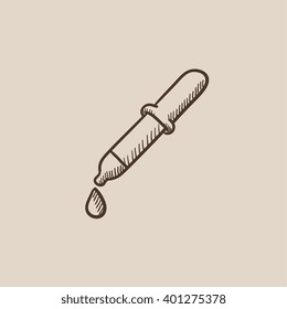 Pipette sketch icon.