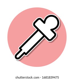 pipette sticker icon. Simple thin line, outline vector of web icons for ui and ux, website or mobile application