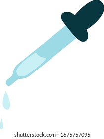 Pipeta para ensayo, ilustración, vector sobre fondo blanco.