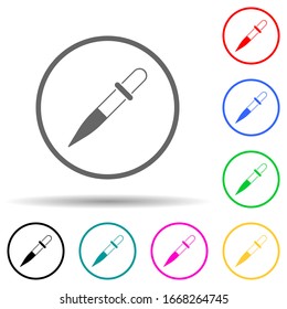 pipette tip multi color style icon. Simple glyph, flat vector of warning signs icons for ui and ux, website or mobile application