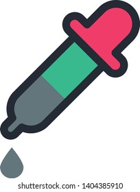 Pipette tool icon in trendy flat style isolated on white background