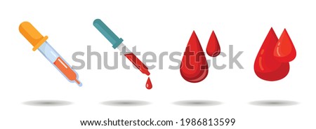 Pipette vector clip art set, blood drop. Pipette vector clip art set, blood drop. Pipette vector clip art set, blood drop.