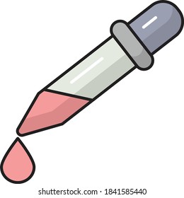 pipette vector colour line icon 