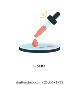 Pipette Vector Flat Icon Design illustration Symbol on White background EPS 10 File