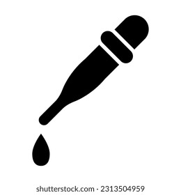 Pipette Vector Glyph Icon For Personal And Commercial Use.
