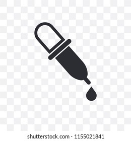 Pipette vector icon isolated on transparent background, Pipette logo concept