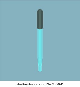 pipette vector isometric icon on a gray background