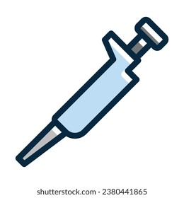 Pipette Vector Thick Line Filled Dark Colors Icons For Personal And Commercial Use.
