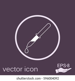 Pipette web icon. eyedropper icon. medical equipment