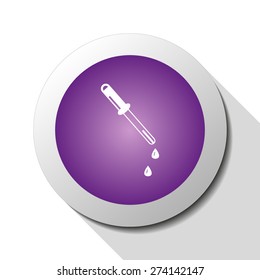 Pipette, web icon. Vector design