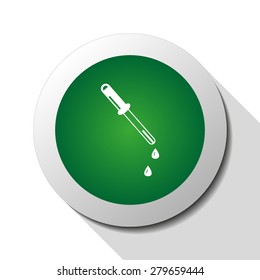 Pipette, web icon. Vector design