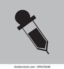 Pipette web vector icon,lab equipment
