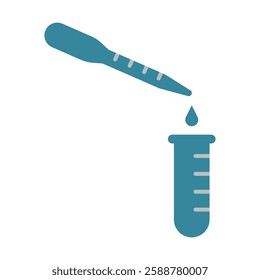 Pipettes icon designed with a precise flair, offering a professional look for projects related to laboratory research or medical testing.