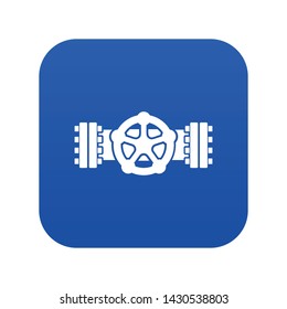 Pipiline icon blue vector isolated on white background